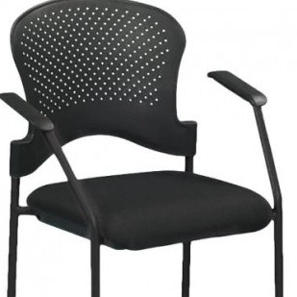Black Plastic Rolling Office Chair - FurniFindUSA