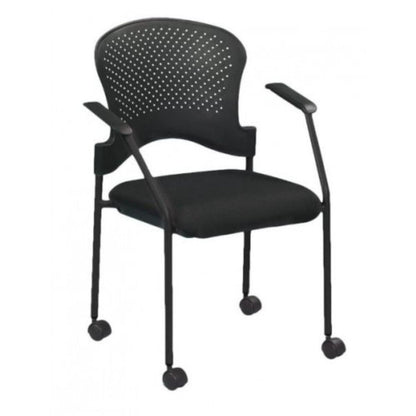 Black Plastic Rolling Office Chair - FurniFindUSA