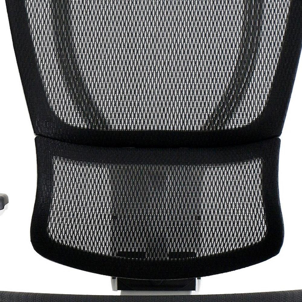 Black Adjustable Swivel Mesh Rolling Office Chair - FurniFindUSA