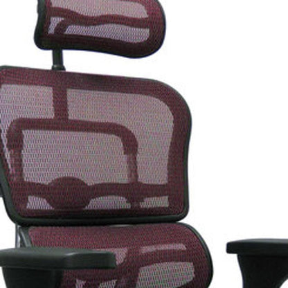 Black and Silver Adjustable Swivel Mesh Rolling Executive Office Chair - FurniFindUSA