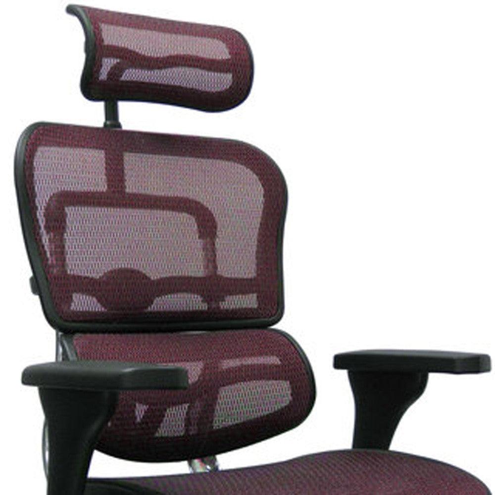 Black and Silver Adjustable Swivel Mesh Rolling Executive Office Chair - FurniFindUSA