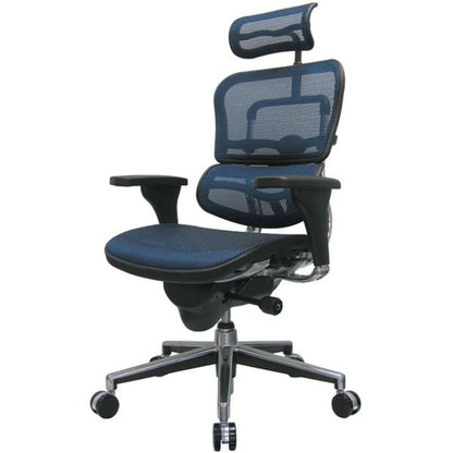 Black and Silver Adjustable Swivel Mesh Rolling Executive Office Chair - FurniFindUSA