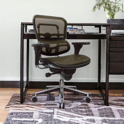 Plum and Silver Adjustable Swivel Mesh Rolling Office Chair - FurniFindUSA