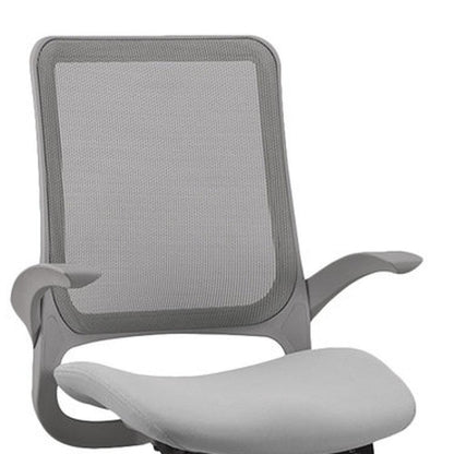 Gray Adjustable Swivel Mesh Rolling Office Chair - FurniFindUSA