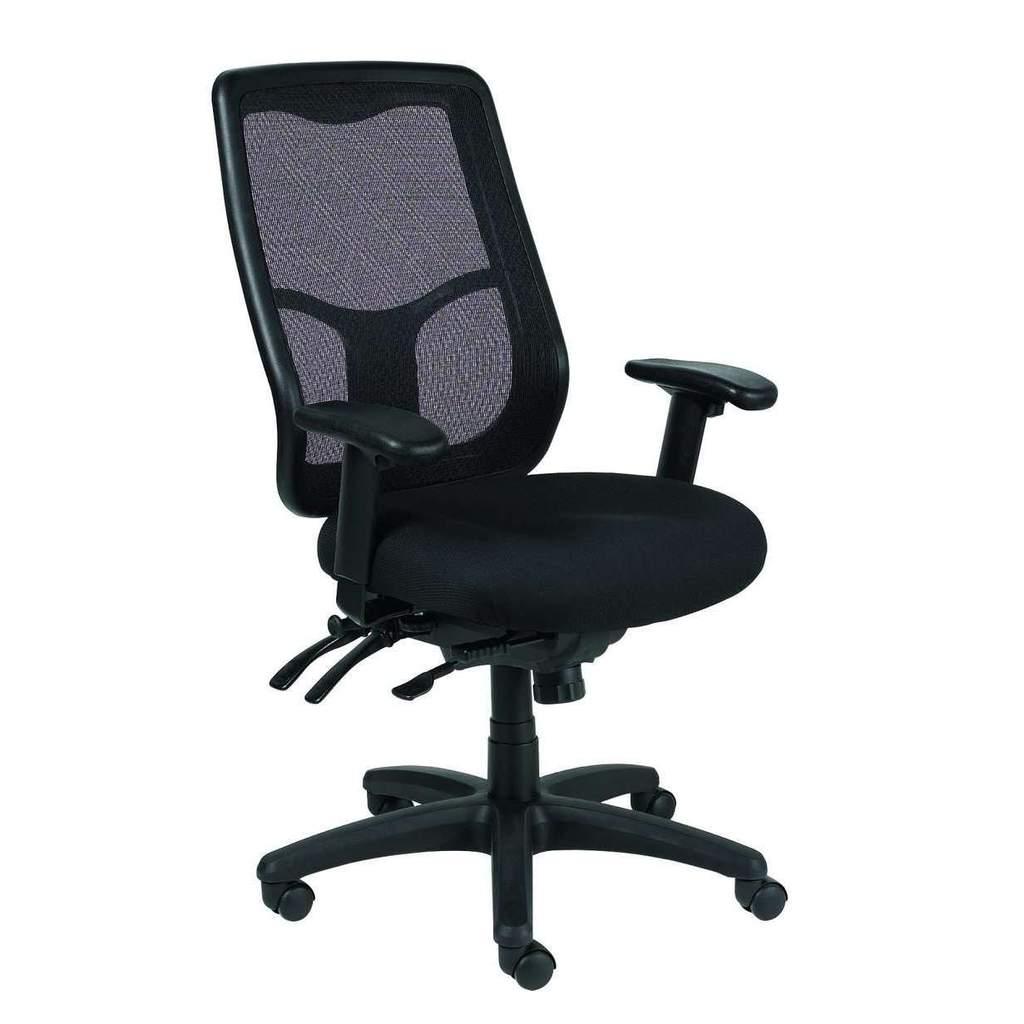 Black Adjustable Swivel Mesh Rolling Office Chair - FurniFindUSA