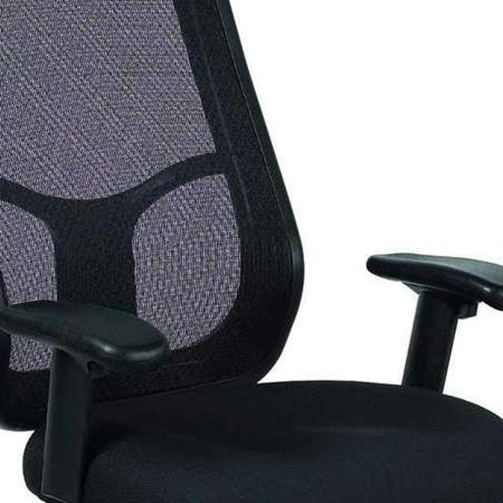 Black Adjustable Swivel Mesh Rolling Office Chair - FurniFindUSA