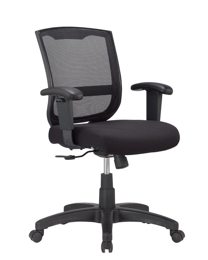 Black Adjustable Swivel Mesh Rolling Office Chair - FurniFindUSA