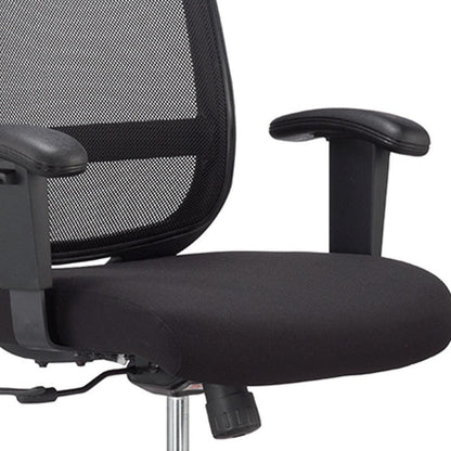 Black Adjustable Swivel Mesh Rolling Office Chair - FurniFindUSA