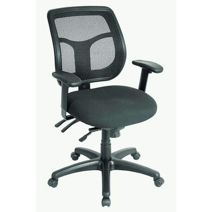 Black Adjustable Swivel Mesh Rolling Office Chair - FurniFindUSA