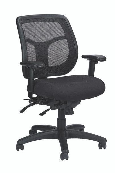 Black Adjustable Swivel Mesh Rolling Office Chair - FurniFindUSA