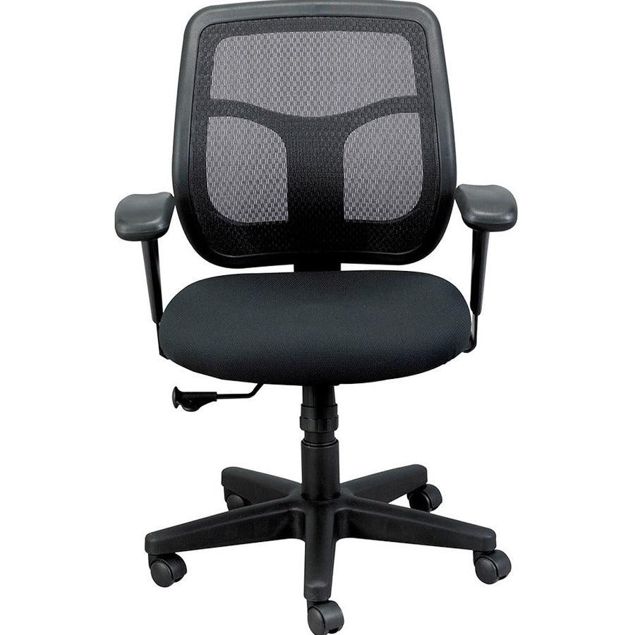 Black Adjustable Swivel Mesh Rolling Office Chair - FurniFindUSA