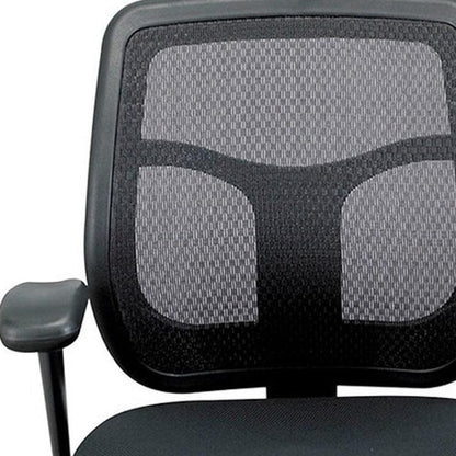 Black Adjustable Swivel Mesh Rolling Office Chair - FurniFindUSA