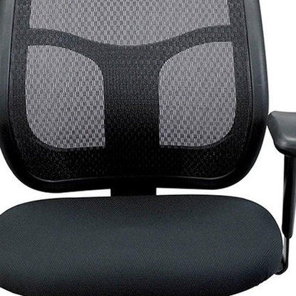 Black Adjustable Swivel Mesh Rolling Office Chair - FurniFindUSA