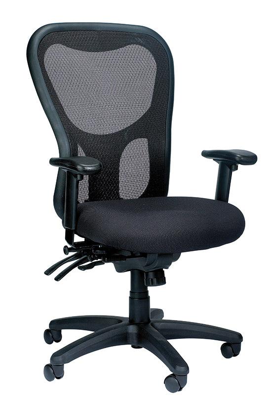 Black Adjustable Swivel Mesh Rolling Office Chair - FurniFindUSA