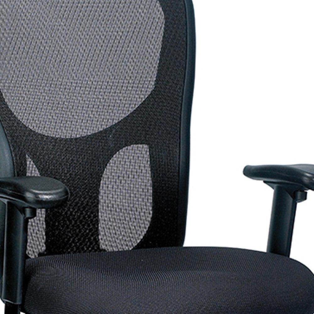 Black Adjustable Swivel Mesh Rolling Office Chair - FurniFindUSA