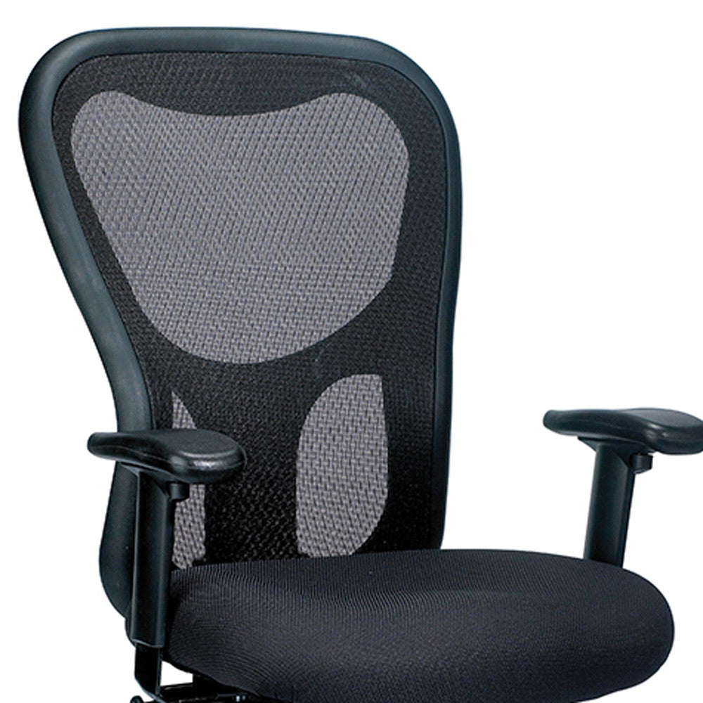 Black Adjustable Swivel Mesh Rolling Office Chair - FurniFindUSA