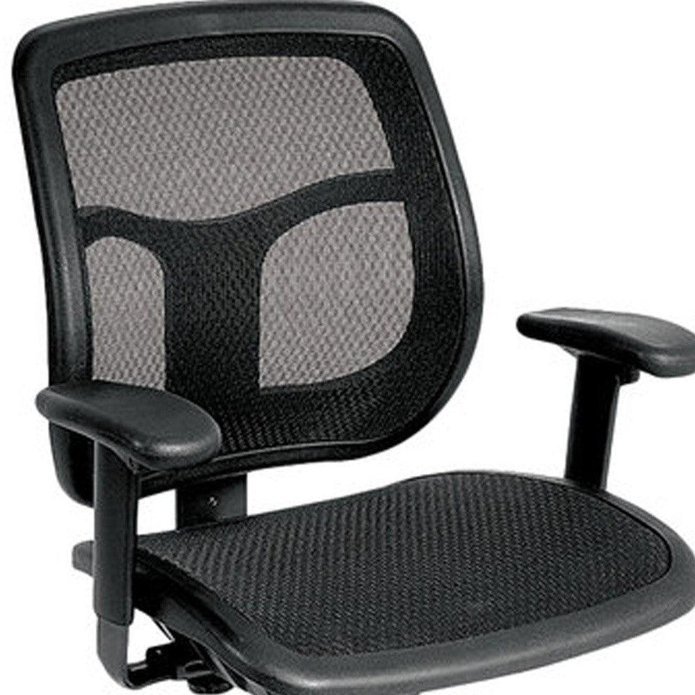 Black Adjustable Swivel Mesh Rolling Office Chair - FurniFindUSA