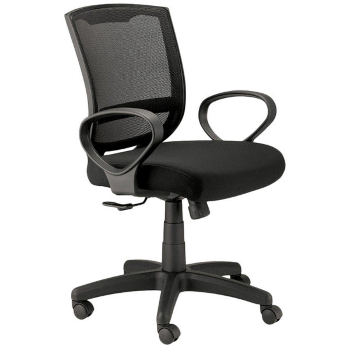 Black Adjustable Swivel Mesh Rolling Office Chair - FurniFindUSA