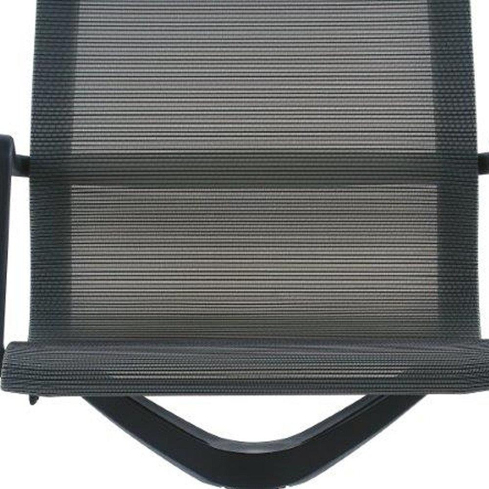 Black Adjustable Swivel Fabric Rolling Office Chair - FurniFindUSA