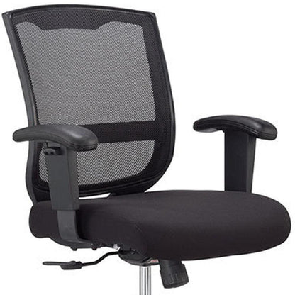 Black Adjustable Swivel Mesh Rolling Office Chair - FurniFindUSA