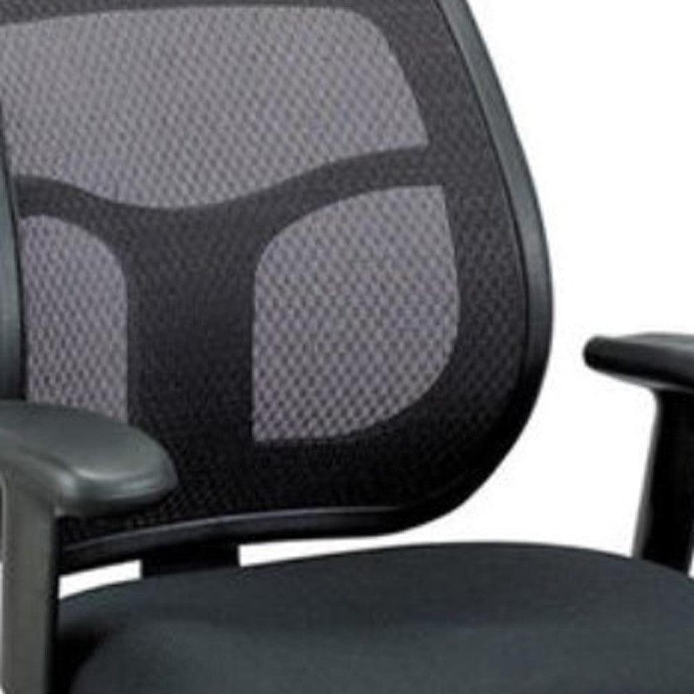 Black Adjustable Swivel Mesh Rolling Office Chair - FurniFindUSA