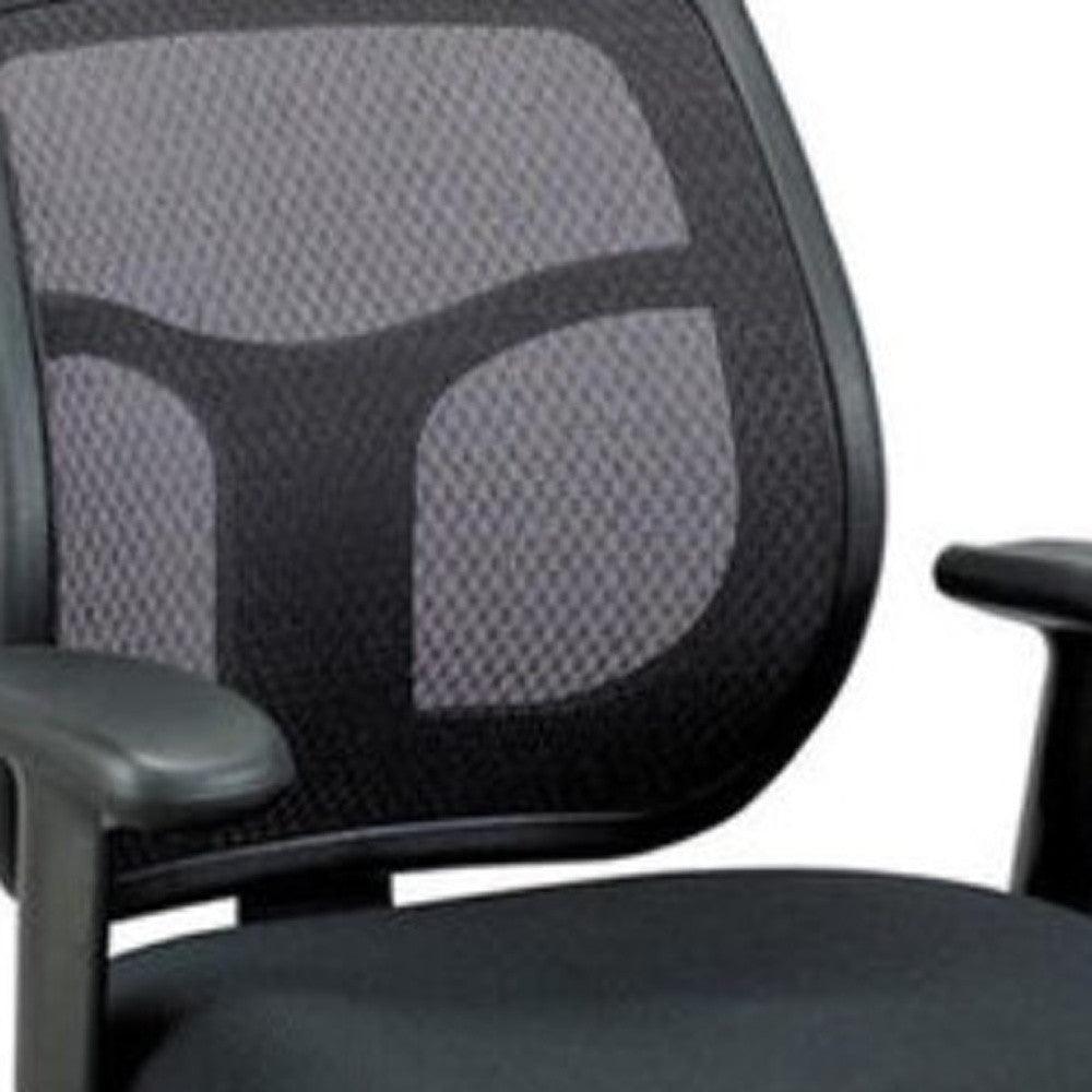 Black Adjustable Swivel Mesh Rolling Office Chair - FurniFindUSA