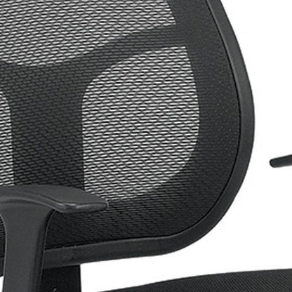 Black Swivel Mesh Office Chair - FurniFindUSA