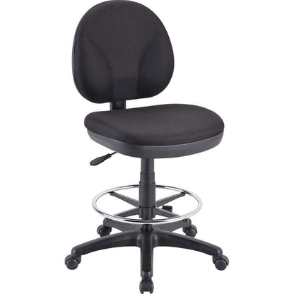 Black Adjustable Swivel Fabric Rolling Office Chair - FurniFindUSA