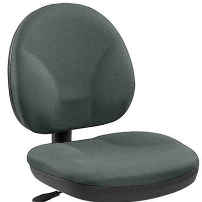 Ebony and Black Adjustable Swivel Fabric Rolling Office Chair - FurniFindUSA