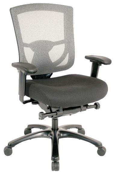 Slate Gray and Black Adjustable Swivel Mesh Rolling Office Chair - FurniFindUSA