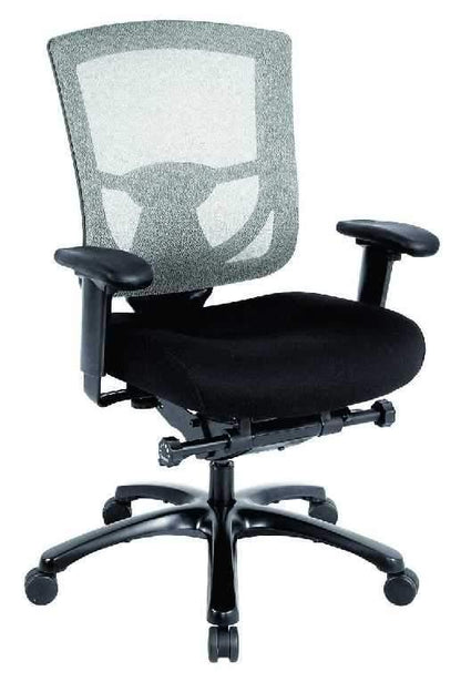 Slate Gray and Black Adjustable Swivel Mesh Rolling Office Chair - FurniFindUSA