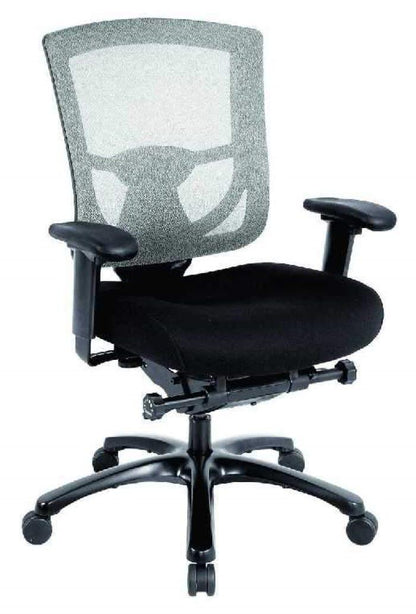 Slate Gray and Black Adjustable Swivel Mesh Rolling Office Chair - FurniFindUSA