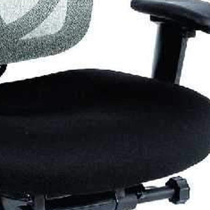 Slate Gray and Black Adjustable Swivel Mesh Rolling Office Chair - FurniFindUSA