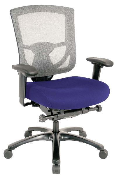 Slate Gray and Black Adjustable Swivel Mesh Rolling Office Chair - FurniFindUSA