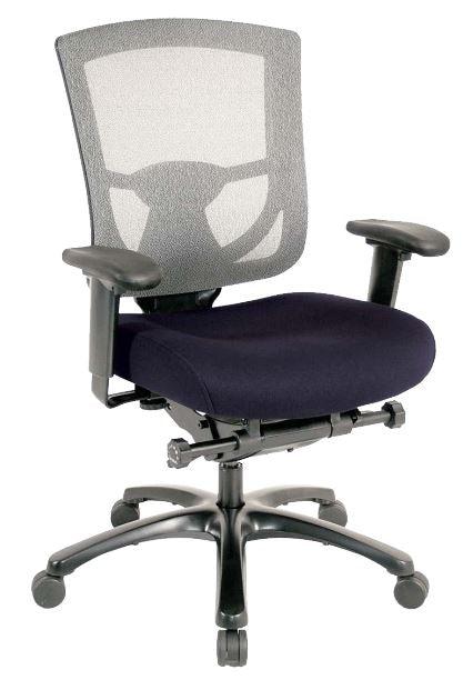 Slate Gray and Black Adjustable Swivel Mesh Rolling Office Chair - FurniFindUSA