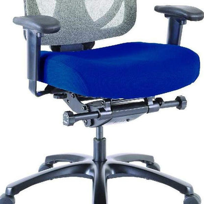 Slate Gray and Black Adjustable Swivel Mesh Rolling Office Chair - FurniFindUSA