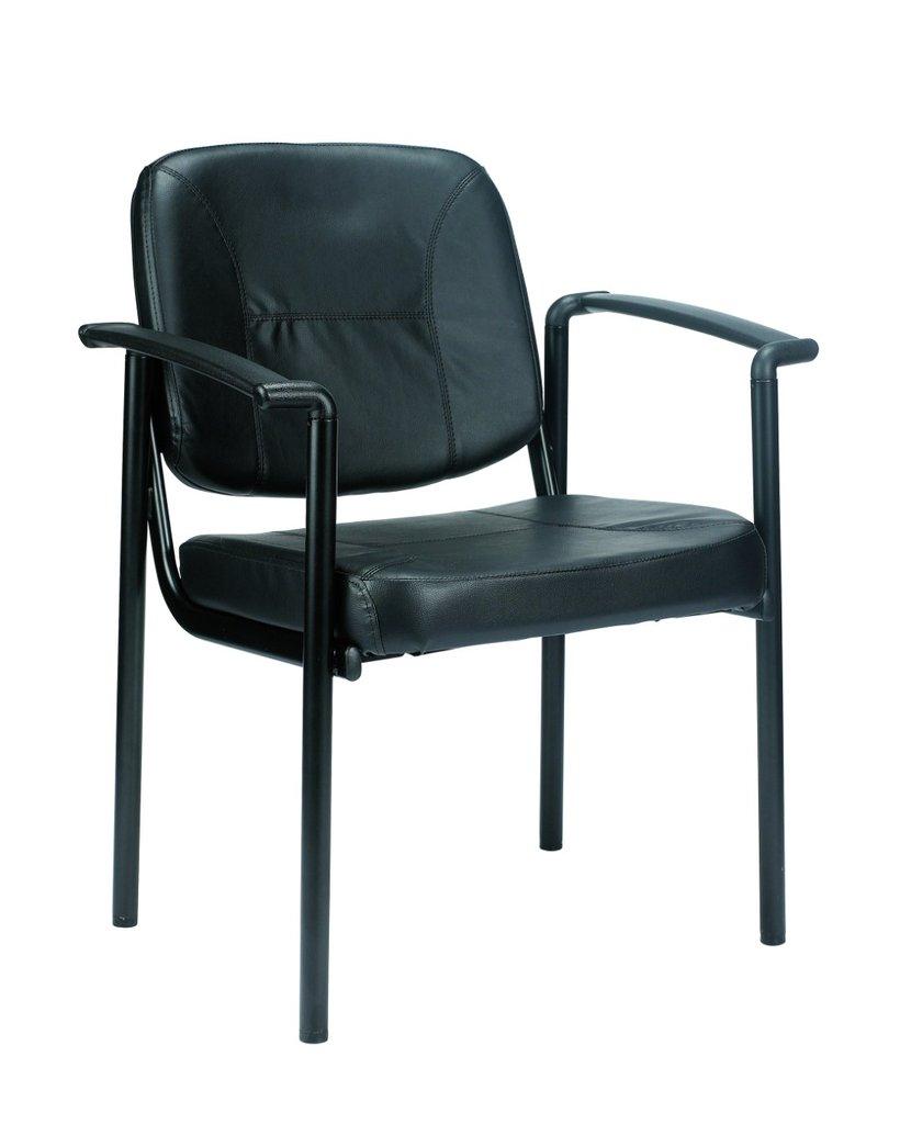 Black Faux Leather Office Chair - FurniFindUSA