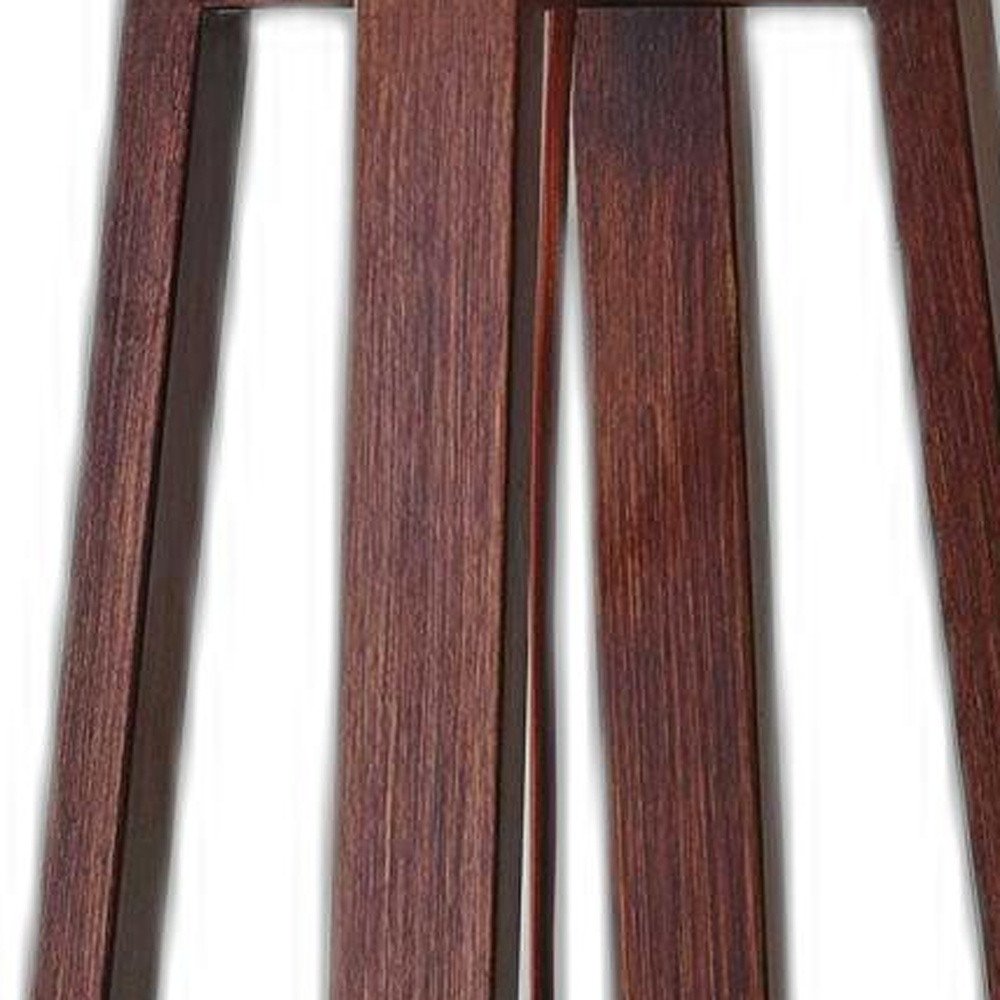 Walnut Wood Finish Linen Fabric Shade Table Lamp — view 6