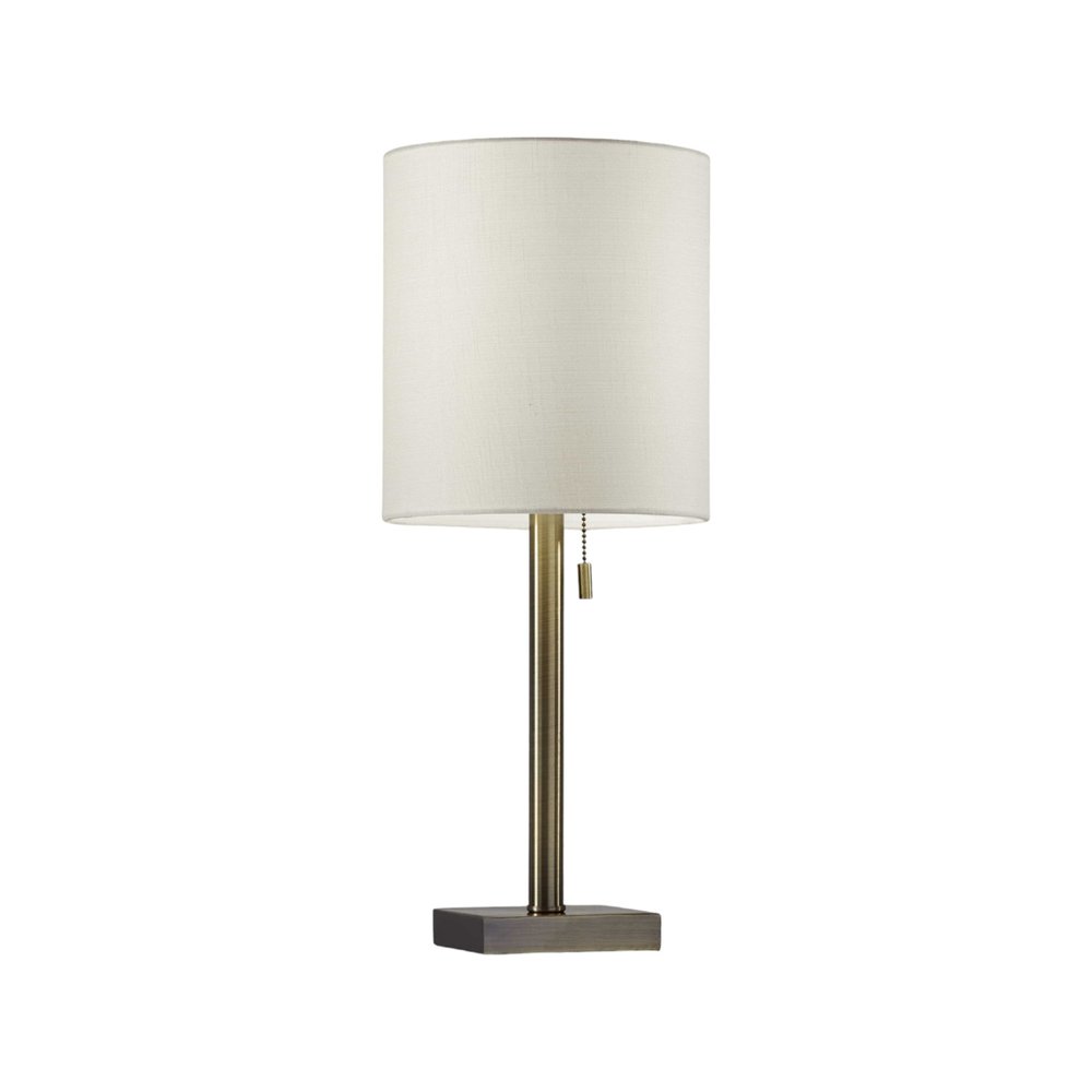 22" Black Table Lamp With Drum Shade HomeRoots