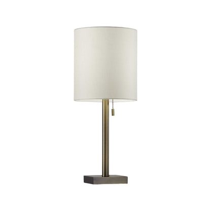 22" Black Table Lamp With Drum Shade HomeRoots