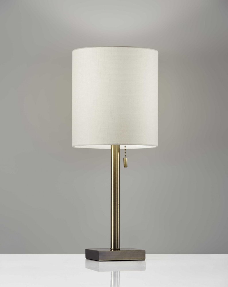 22" Black Table Lamp With Drum Shade HomeRoots