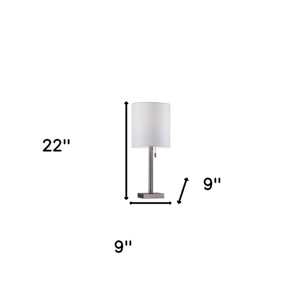 22" Black Table Lamp With Drum Shade HomeRoots