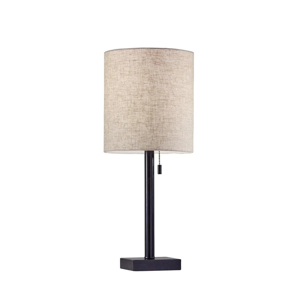 22" Black Table Lamp With Drum Shade HomeRoots