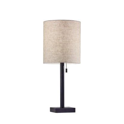 22" Black Table Lamp With Drum Shade HomeRoots