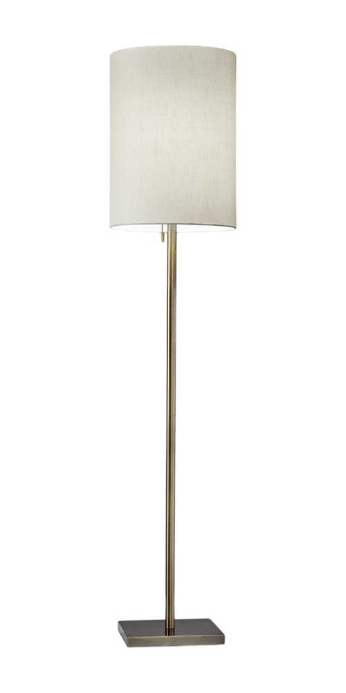 61" Bronze Metal Floor Lamp With Beige Fabric Shade HomeRoots