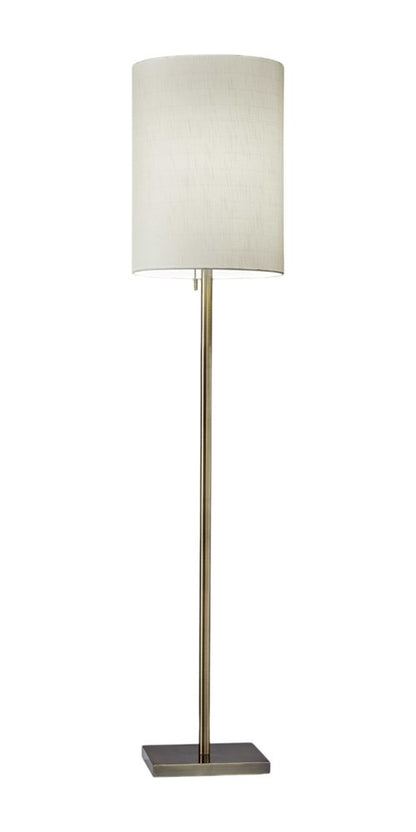 61" Bronze Metal Floor Lamp With Beige Fabric Shade HomeRoots