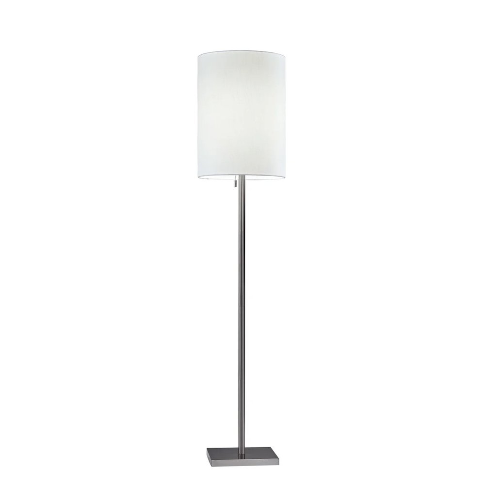 61" Bronze Metal Floor Lamp With Beige Fabric Shade HomeRoots