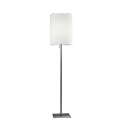 61" Bronze Metal Floor Lamp With Beige Fabric Shade HomeRoots