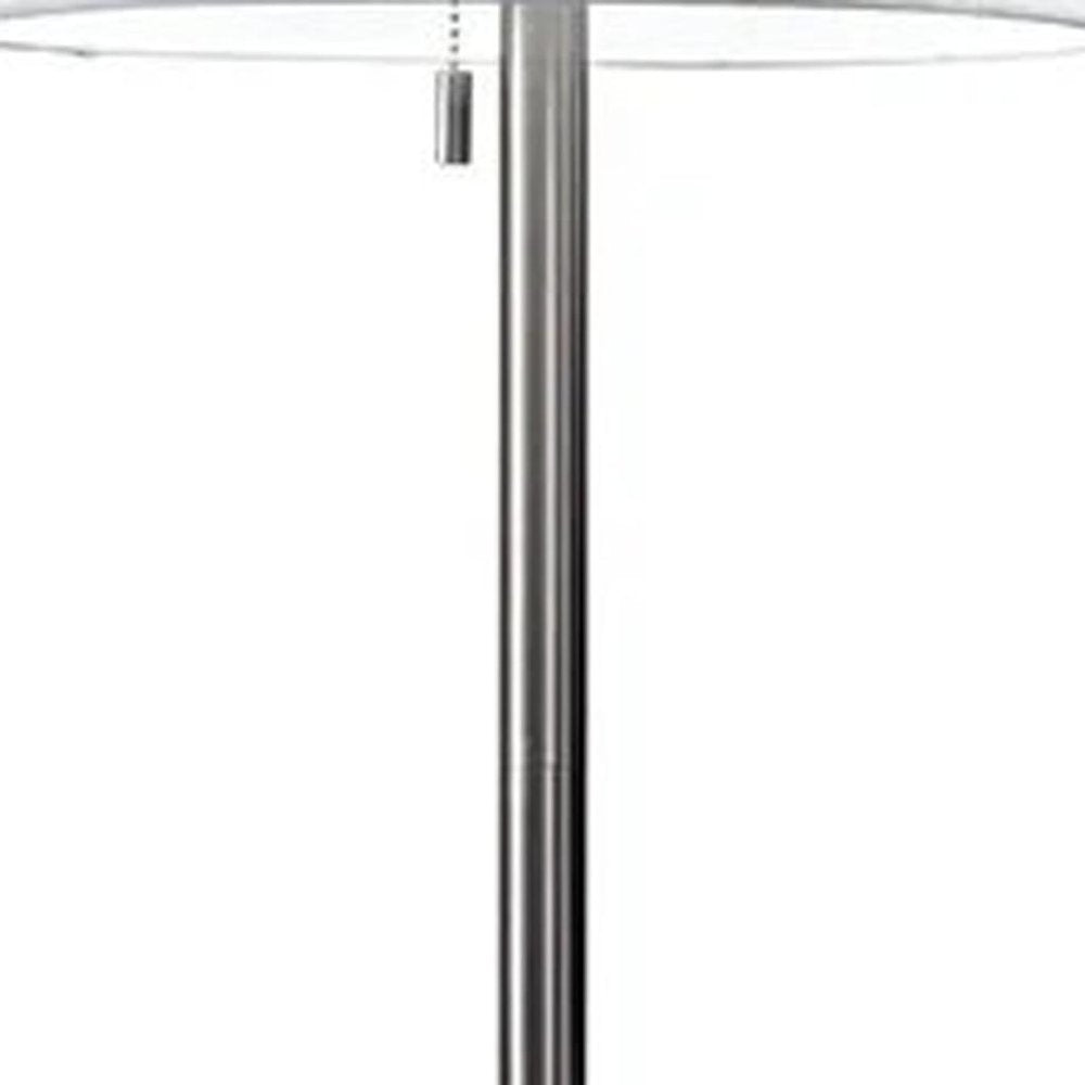 61" Bronze Metal Floor Lamp With Beige Fabric Shade HomeRoots