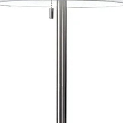 61" Bronze Metal Floor Lamp With Beige Fabric Shade HomeRoots
